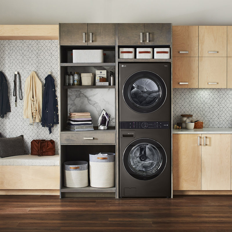 LG Washer & Dryer Set with Stackable 4.5 Cubic Feet Smart Front Load